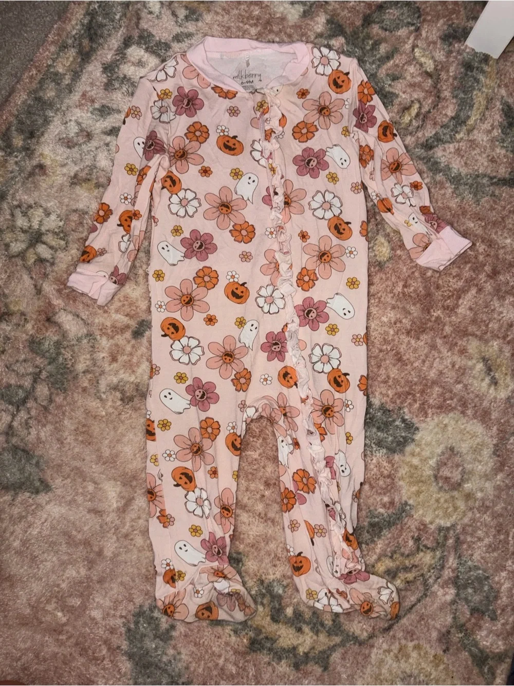 Halloween Themed Baby Footed Pajama Bundle - Pumpkins, Ghosts & Skeletons